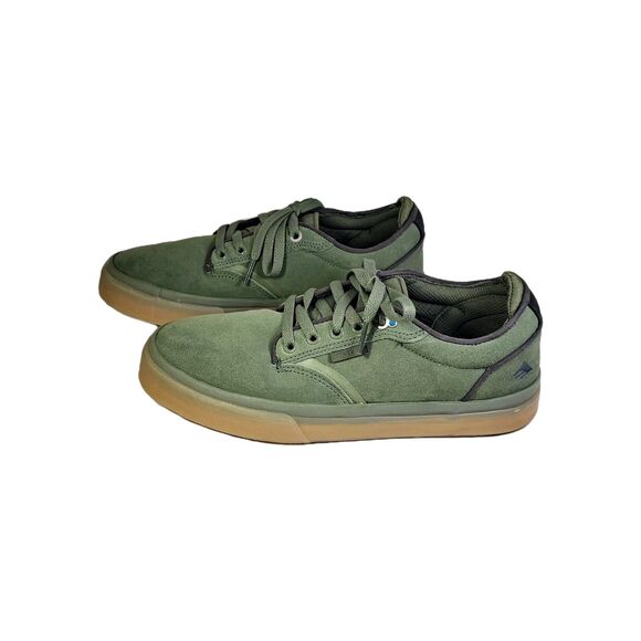 EMERICA DICKSON WOMEN'S SIZE 8.5 OLIVE GREEN/GUM SKATEBOARDING SHOES LACE UP EUC - Picture 6 of 12